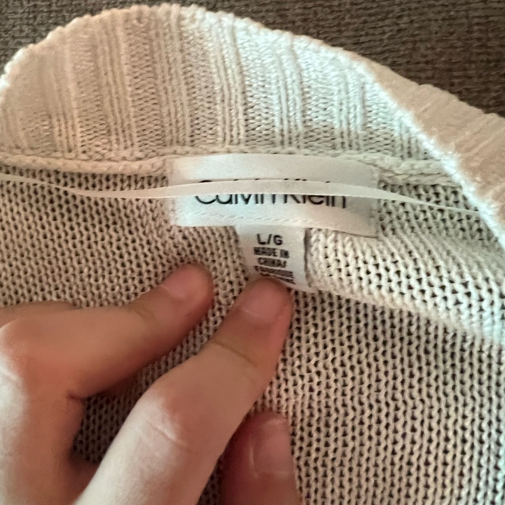 calvin klein crochet cardigan